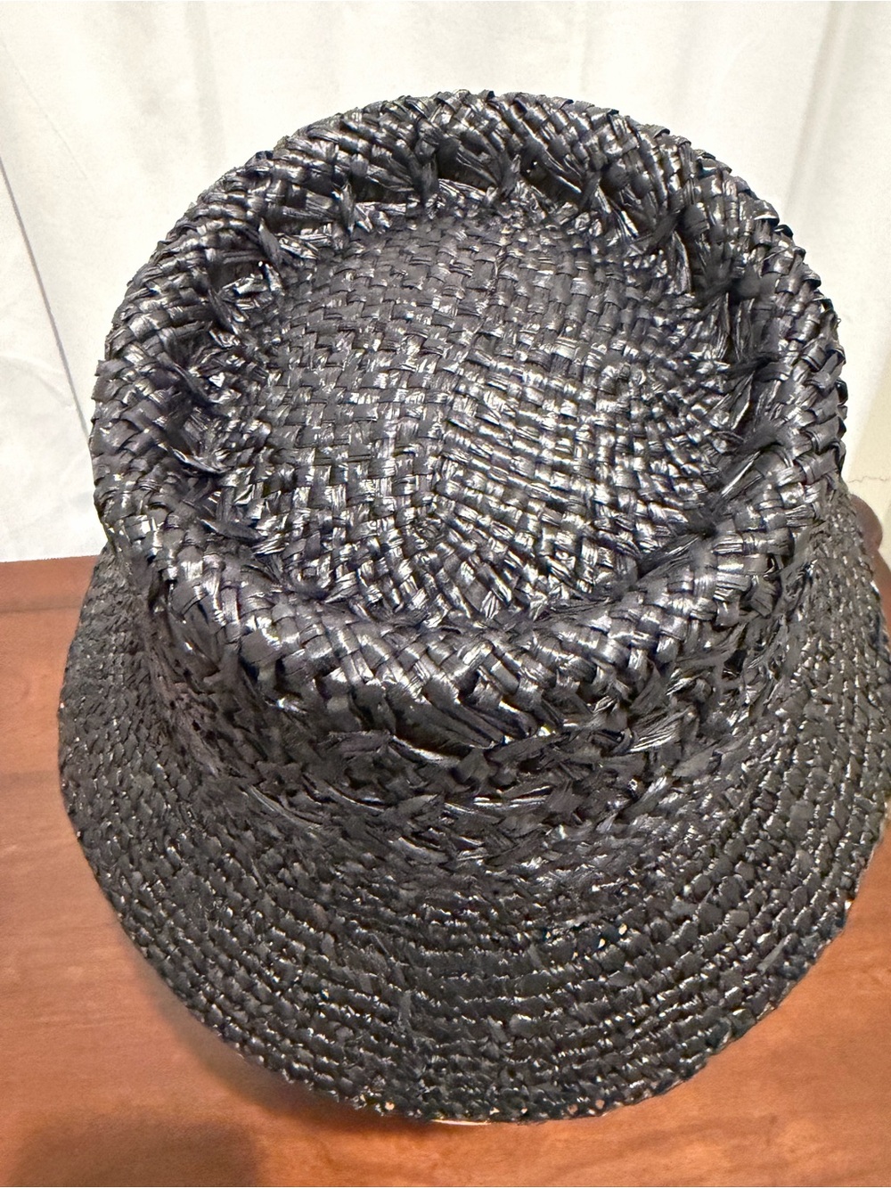 Anthropologie Wyeth Double Weave Straw Bucket Hat Black NEW - Picture 9 of 11